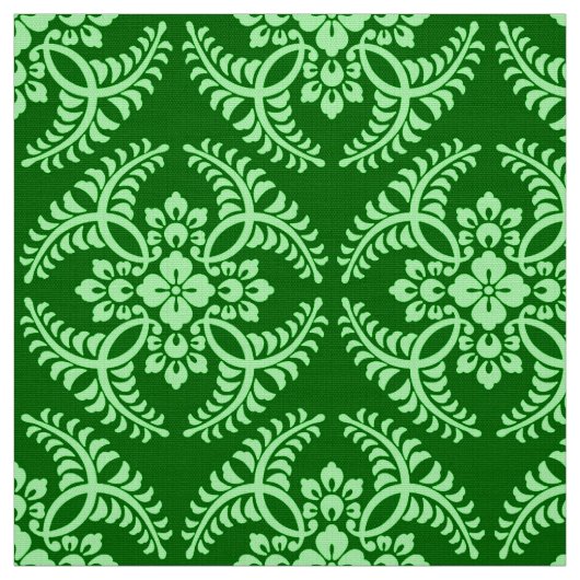 Japanisches Medaillon-Muster, dunkles Jade-Grün Stoff (Muster)