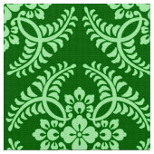 Japanisches Medaillon-Muster, dunkles Jade-Grün Stoff (Nahaufnahme)
