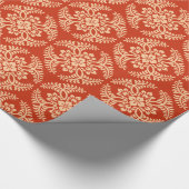 Japanisches Medaillon-Muster, Mandarine Geschenkpapier (Ecke)