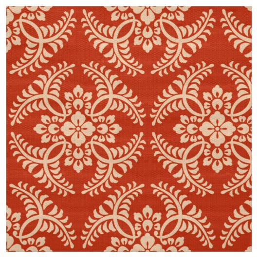 Japanisches Medaillon-Muster, Mandarine Stoff (Muster)