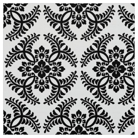Japanisches Medaillon-Muster, Schwarzweiss Stoff (Muster)