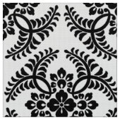 Japanisches Medaillon-Muster, Schwarzweiss Stoff (Nahaufnahme)
