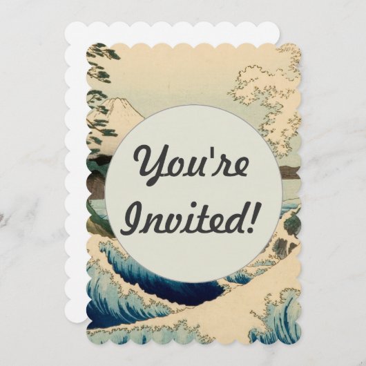 Japanisches Meer von Satta Hiroshige Kunst Einladung (Vorne/Hinten)