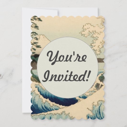 Japanisches Meer von Satta Hiroshige Kunst Einladung (Vorderseite)