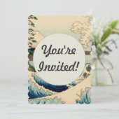 Japanisches Meer von Satta Hiroshige Kunst Einladung (Stehend Vorderseite)