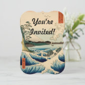 Japanisches Meer von Satta Hiroshige Kunst Einladung (Stehend Vorderseite)