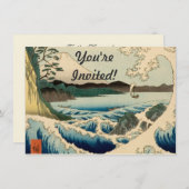 Japanisches Meer von Satta Hiroshige Kunst Einladung (Vorne/Hinten)