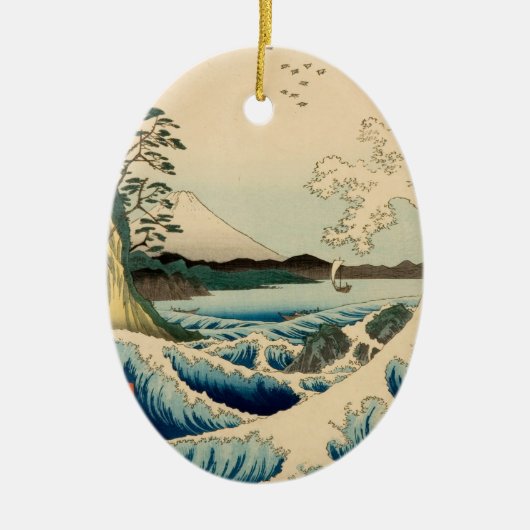 Japanisches Meer von Satta Hiroshige Kunst Keramikornament (Vorne)