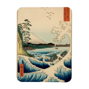 Japanisches Meer von Satta Hiroshige Kunst Magnet