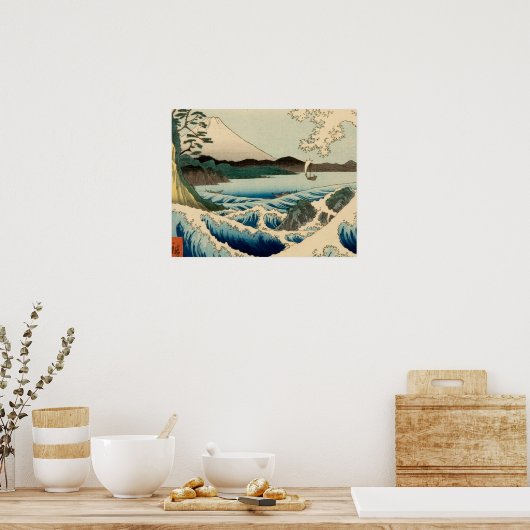 Japanisches Meer von Satta Hiroshige Kunst Poster (Küche)
