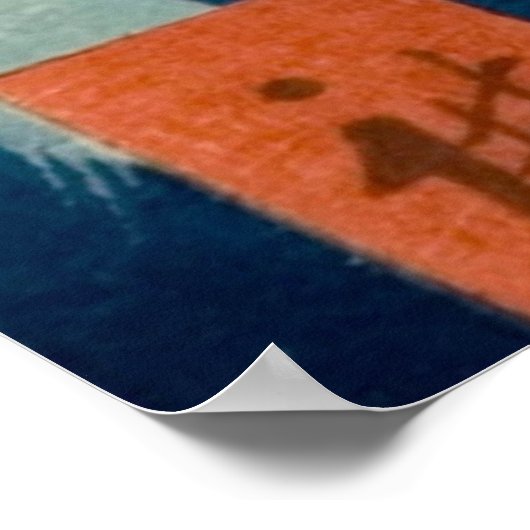 Japanisches Meer von Satta Hiroshige Kunst Poster (Ecke)