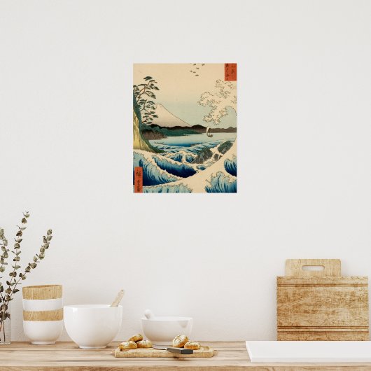 Japanisches Meer von Satta Hiroshige Kunst Poster (Küche)
