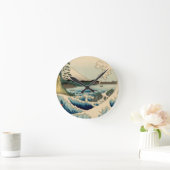 Japanisches Meer von Satta Hiroshige Kunst Runde Wanduhr (Zuhause)