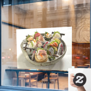 Japanisches Meeresfrüchte Restaurant Business Fensteraufkleber