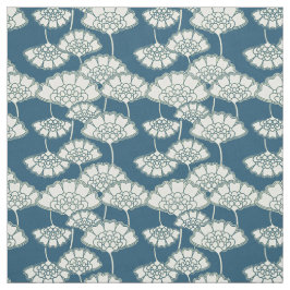 Japanisches mit Blumenmuster des dunklen Türkises Stoff