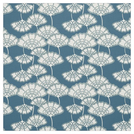 Japanisches mit Blumenmuster des dunklen Türkises Stoff (Muster)