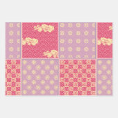 Japanisches Mix-Muster Geschenkpapier Set (Vorderseite)