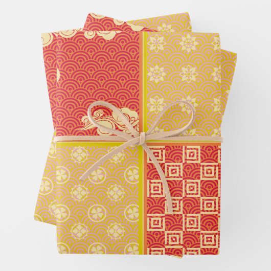 Japanisches Mix-Muster Geschenkpapier Set (Beispiel)