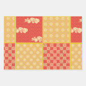 Japanisches Mix-Muster Geschenkpapier Set (Vorderseite)