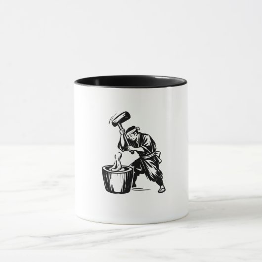 Japanisches Mochi-Stampfen Tasse (Zentrum)