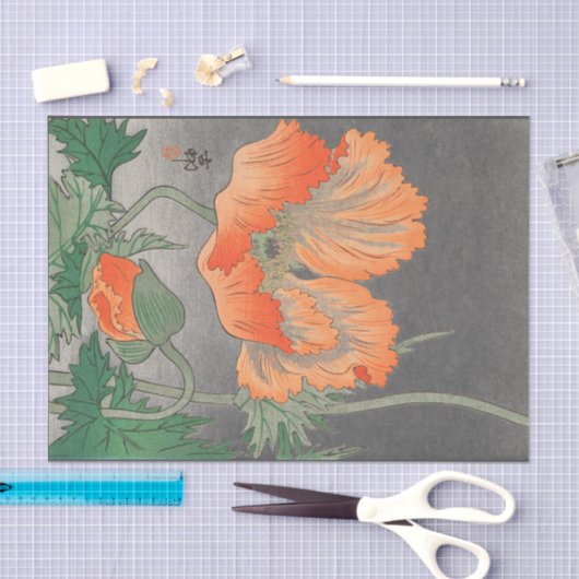 JAPANISCHES MOHNBLUME Seidenpapier (Handwerk)