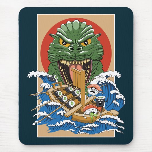 Japanisches Monster Sushi Lover Mousepad (Vorne)