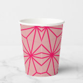 Japanisches Motiv Pink Paper Cups Pappbecher (Rechts)