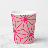 Japanisches Motiv Pink Paper Cups Pappbecher (Vorderseite)