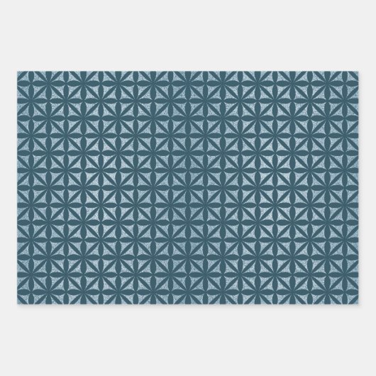 Japanisches Muster 2 Papierblätter Geschenkpapier Set (Vorderseite 3)