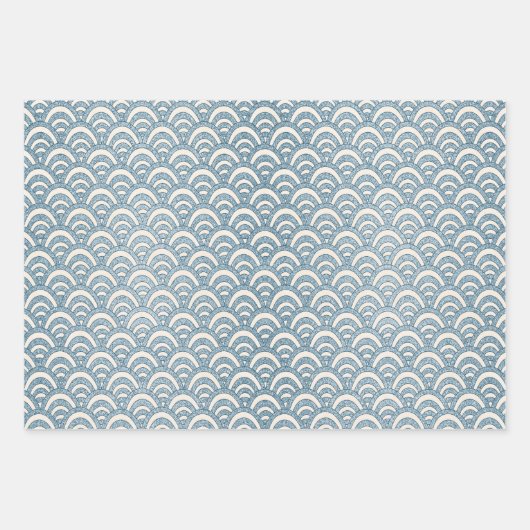 Japanisches Muster 2 Papierblätter Geschenkpapier Set (Vorderseite)