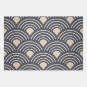 Japanisches Muster 3 Papierblätter Geschenkpapier Set (Vorderseite)