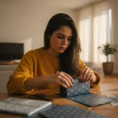 Japanisches Muster 3 Papierblätter Geschenkpapier Set