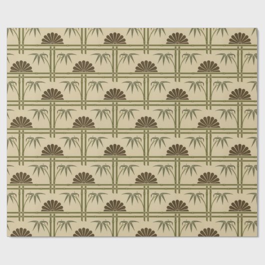 Japanisches Muster Bambus chrysantemum CC0991 Geschenkpapier (Flach)