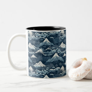 Japanisches Muster der Großen Welle Zweifarbige Tasse