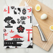 Japanisches Muster Geschirrtuch (Viertel Falte)