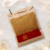 Japanisches Muster Gold Hund Jahr 2018 Kraft Gefal Geschenktütchen (Ausgeschnitten)