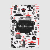 Japanisches Muster Golfhandtuch (Vorderseite)