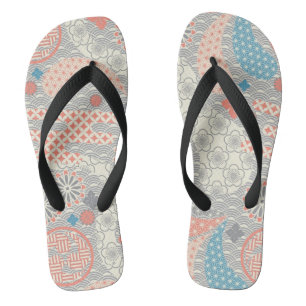Japanisches Muster. Illustration. Badesandalen