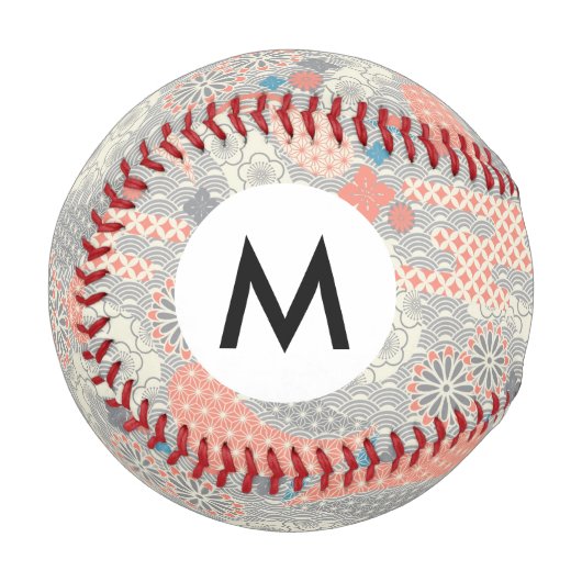 japanisches Muster. Illustration. Baseball (Vorderseite Links)