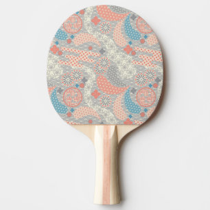 Japanisches Muster. Illustration. Tischtennis Schläger