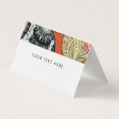 Japanisches Muster mit Kugeln in Rot und Schwarz Visitenkarten (Rückseite)