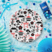 Japanisches Muster Pappteller (Party)