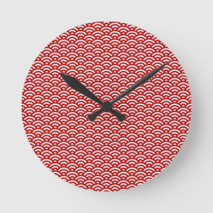Japanisches Muster Runde Wanduhr