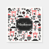 Japanisches Muster Serviette (Vorderseite)