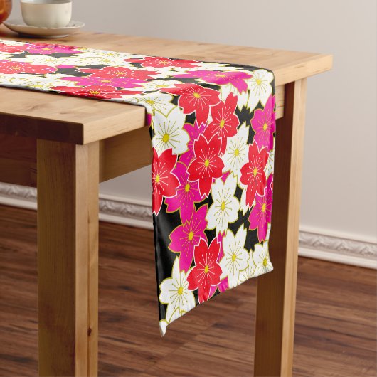 Japanisches Muster TABLE RUNNER Kurzer Tischläufer (Beispiel)