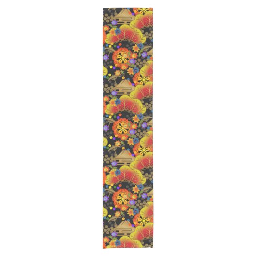 Japanisches Muster TABLE RUNNER Kurzer Tischläufer (Vorderseite)
