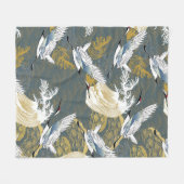Japanisches Muster. Traditioneller Hintergrund Fleecedecke (Vorderseite (Horizontal))