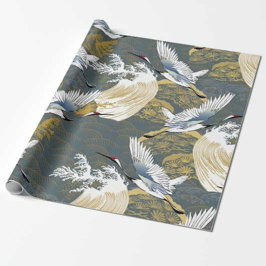 Japanisches Muster. Traditioneller Hintergrund Geschenkpapier (Ungerollt)