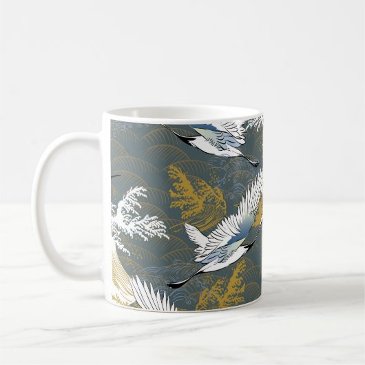 Japanisches Muster. Traditioneller Hintergrund Kaffeetasse (Links)
