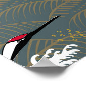 Japanisches Muster. Traditioneller Hintergrund Poster (Ecke)